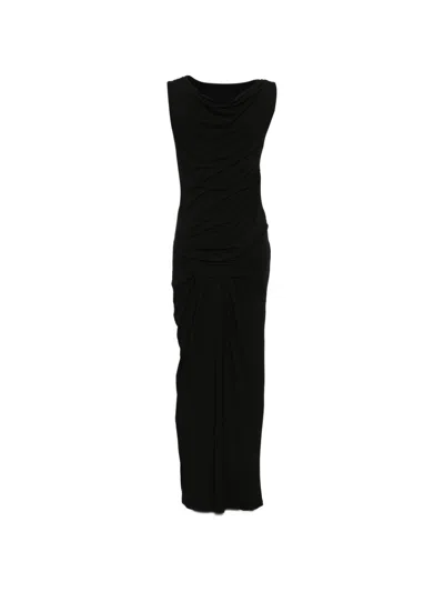 Entire Studios Drape Dress In Black