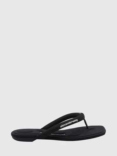 Alexander Wang Neutrals Jenna Tubular Padded Flop Sandals In Black