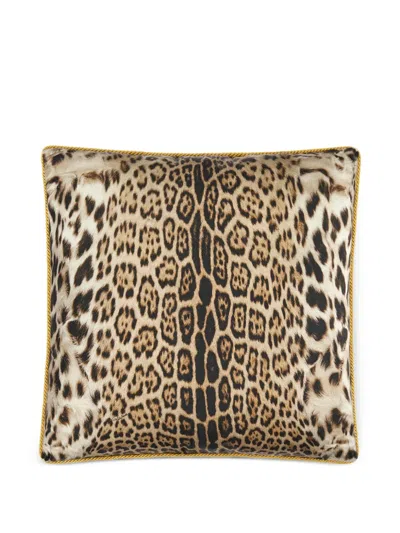 Roberto Cavalli Home Embroidered Rectangular Cushion In Red