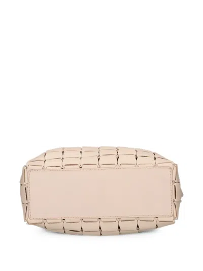 Dragon Diffusion Link Woven Leather Tote Bag In Neutral