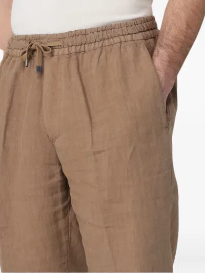 Boglioli Drawstring Elasticated Trousers In Brown