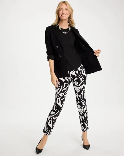 Chico's Blooms Brigitte Slim Pull-on Ankle Pants In Black In Black