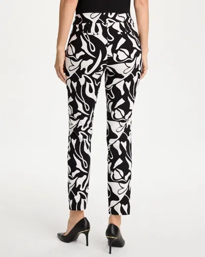 Chico's Blooms Brigitte Slim Pull-on Ankle Pants In Black In Black