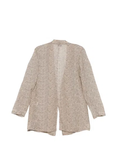 Alysi Single-breasted Blazer Jacket In Brown
