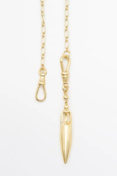 Massimo Dutti Amphora Pendant Necklace In Gold