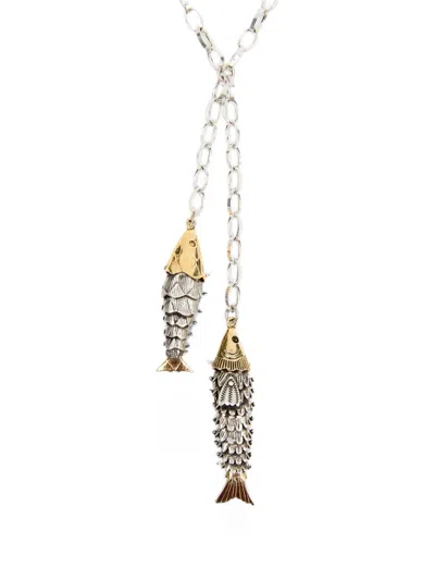 Isabel Marant River Silver And Gold-tone Necklace In Silver
