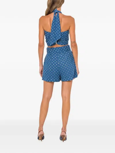 Jbq Sonnet Distressed Shorts In Blue