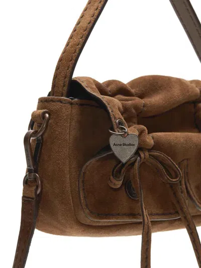 Acne Studios Micro Crossbody In Brown