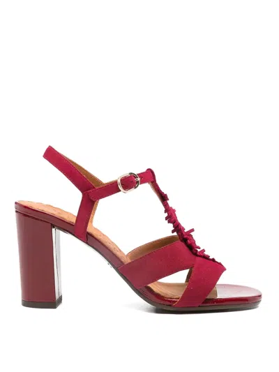 Chie Mihara Balia Suede Sandals In Red