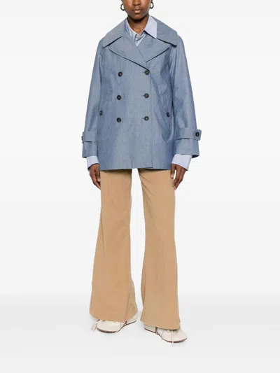 Save The Duck Sela Double-breasted Jacket In Blue