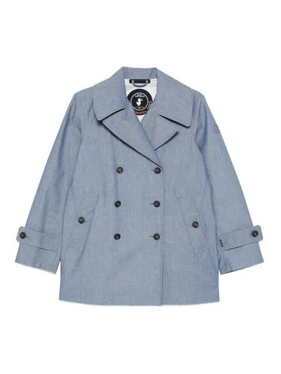 Save The Duck Sela Double-breasted Jacket In Blue