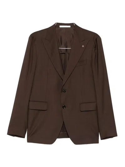 Tagliatore Buttoned Suit In Brown