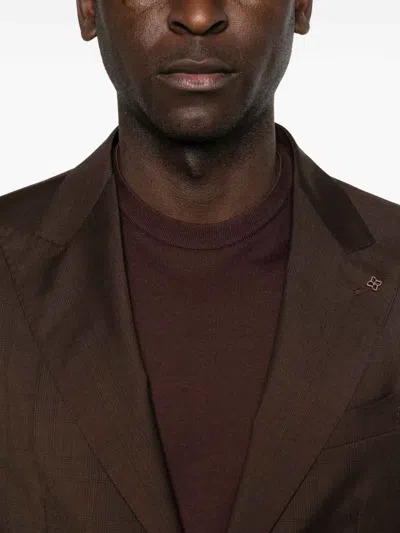 Tagliatore Buttoned Suit In Brown