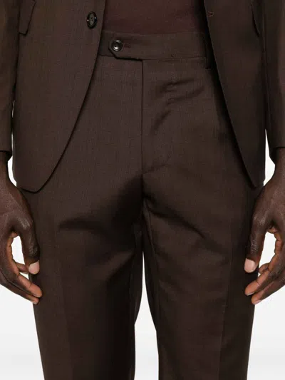 Tagliatore Buttoned Suit In Brown