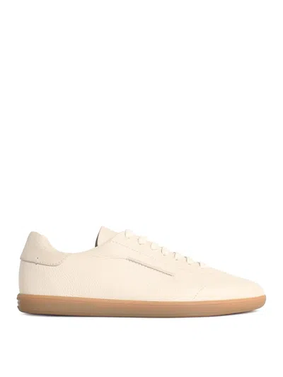 Zegna 232 Low Top Suede Sneakers Rubber Sole In Neutral
