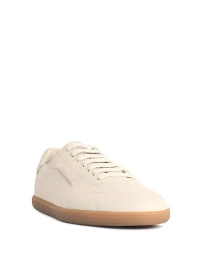 Zegna 232 Low Top Suede Sneakers Rubber Sole In Neutral