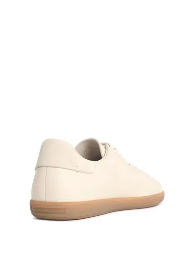 Zegna 232 Low Top Suede Sneakers Rubber Sole In Neutral