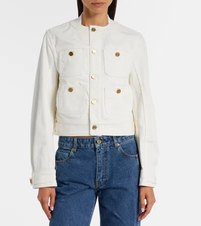 Balmain Denim Jacket In White