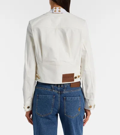 Balmain Denim Jacket In White