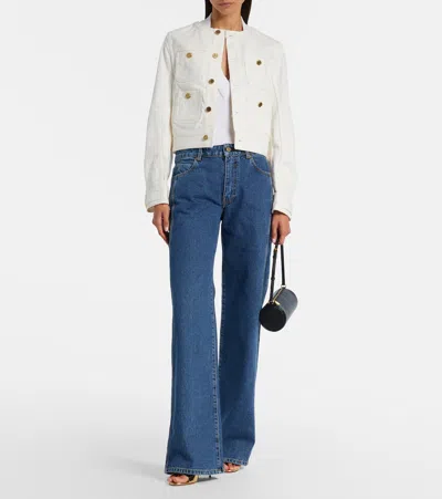 Balmain Denim Jacket In White
