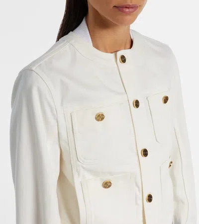 Balmain Denim Jacket In White