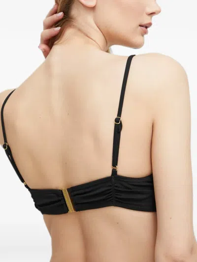 By Malene Birger Ruched Bikini Top In Black
