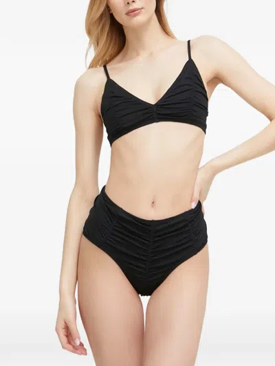By Malene Birger Ruched Bikini Top In Black