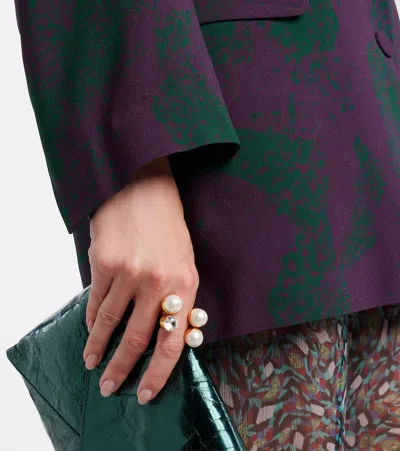 Dries Van Noten Embellished Ring In Transparent
