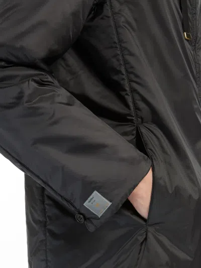 Max Mara Black Jacket With Oversized Silhouette And Drawstring Hood In Black