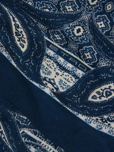 Etro Triangular Scarf In Blue