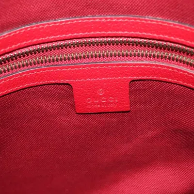 Pre-owned Gucci Logo Drawstring Backpack Striped Canvas Multicolour Canvas Backpack Bag ()