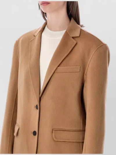 Anine Bing Oversized Wool Cashmere Tailored Blazer Coat In Brown