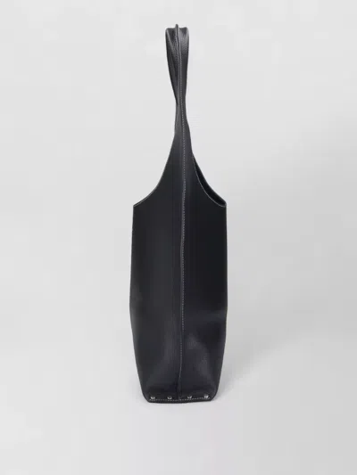 A.p.c. Shoulder Bag Shopper Dual Handles Texture In Black