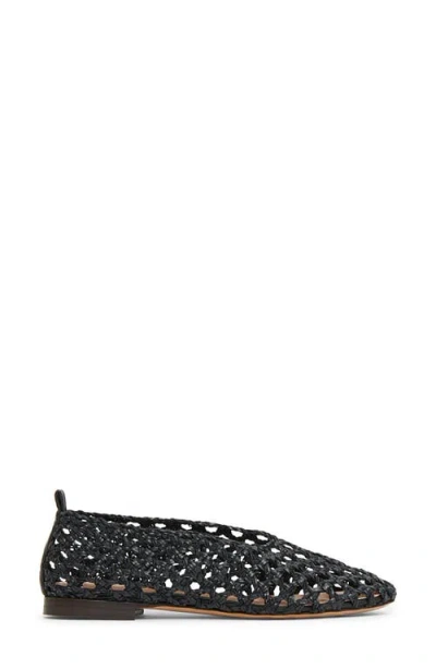 Mansur Gavriel Woven Ballerina Flat In Black