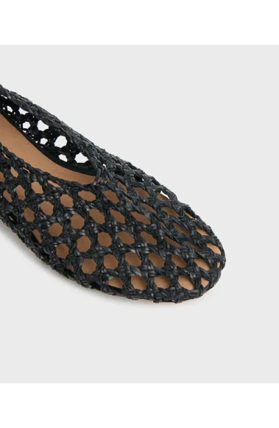 Mansur Gavriel Woven Ballerina Flat In Black