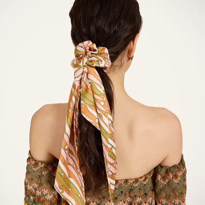 La Doublej Bow Scrunchie In Pattern