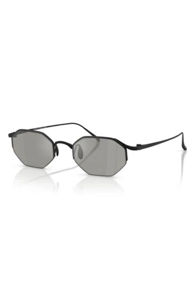 Armani Exchange Ax  49mm Rectangular Sunglasses In Gray
