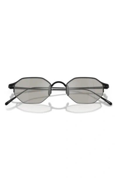 Armani Exchange Ax  49mm Rectangular Sunglasses In Gray