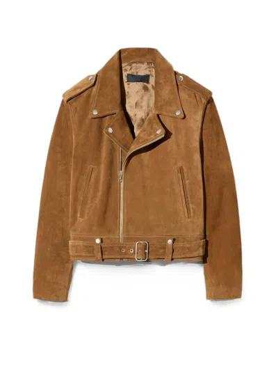 Nili Lotan Evel Zipper Motorcycle Jacket In Brown