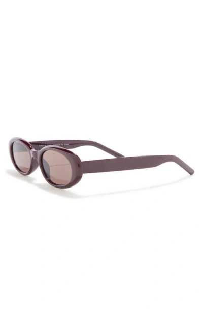 Bp. Narrow Oval Sunglasses In Brown