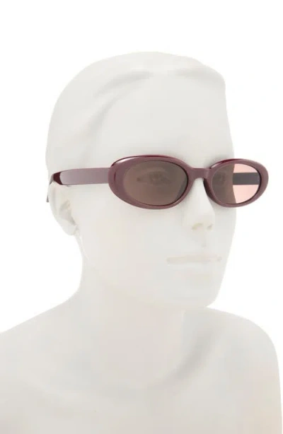 Bp. Narrow Oval Sunglasses In Brown