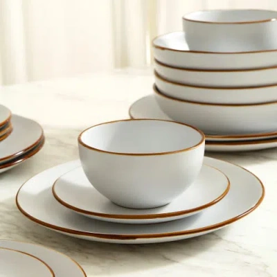 Stone Lain Brasa Stoneware 16-piece Dinnerware Set In White