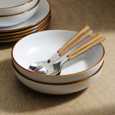 Stone Lain Brasa Stoneware 16-piece Dinnerware Set In White