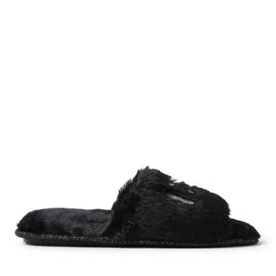 Dearfoams Lane Bridal Womens Memory Foam Slip-on Slippers In Black