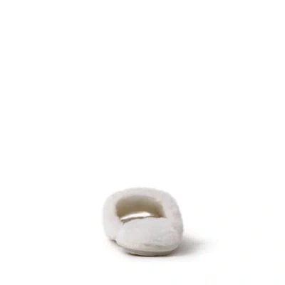 Dearfoams Lane Bridal Womens Memory Foam Slip-on Slippers In White