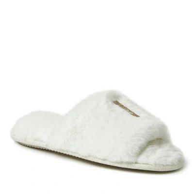 Dearfoams Lane Bridal Womens Memory Foam Slip-on Slippers In White
