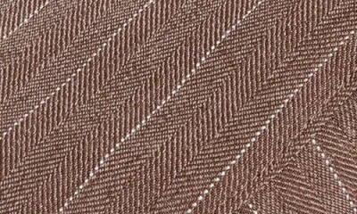 Open Edit Pinstripe Driving Cap In Brown