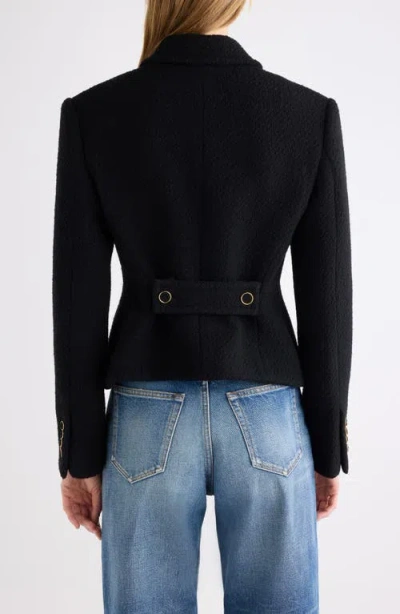 Chloé Chic Virgin Wool Stretch Jacket With Soft Cotton-viscose Lining In Black