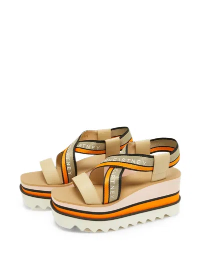 Pre-owned Stella Mccartney Elyse Platform Sandals In Neutral