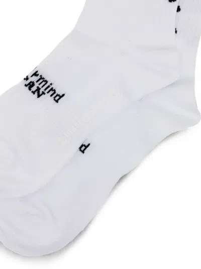 Mastermind Japan Skull-logo Socks In White